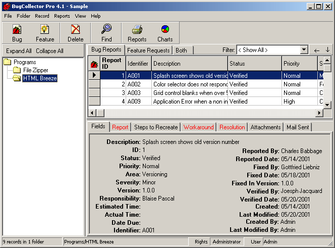 BugCollector Pro Screenshot